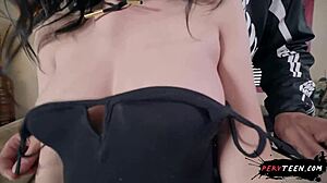 huge cocked bodybuilder ravages kitty teen's ass at halloween bash