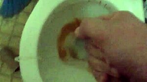 jerking off hard before shower cum blast