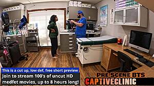 SHAVED LATINA ALIX AVERY SPREADS PUSSY In HUMILIATING LATEX Backstage!