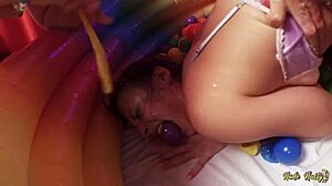 Clown threesome anal circus gia derza rimmed pussy licked nasty cum