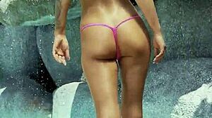 Monika Fox Teases Pink Bikini Exotic Locations Free