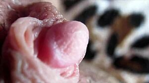 huge clit throbs wildly during intense rubbing and squirting orgasm