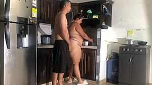 Hotel Kitchen Big Ass Wife Bent Over Rough Cowgirl Pounding