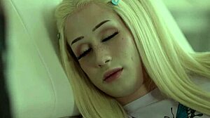 Juicy shemale emma rose tits bounce as mouth fills with cum