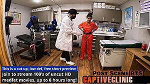 SHAVED LATINA ALIX AVERY SPREADS PUSSY In HUMILIATING LATEX Backstage!