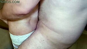 lover rubs huge cock on wife shaved pussy creampie 😍💦