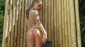 Monika Fox Teases Pink Bikini Exotic Locations Free