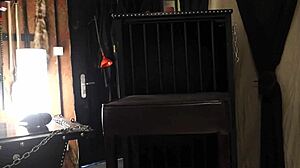 Pretty nurse fists then kicks patient's balls hard!