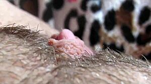 huge clit throbs wildly during intense rubbing and squirting orgasm