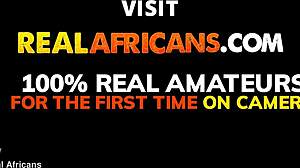 young african couple sneaks passionate doggystyle pounding