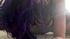 whoa, purple dreads latina slave moans under black master's rough interracial pounding