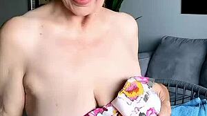 busty milf bikini strips dildo orgasm tease