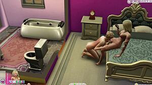 transex dominates passive boy in crossdressing play