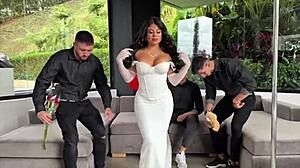 Stunning Steffy Moreno Dp Anal Foursome With Spanish Studs