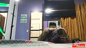 in room casting 9 cute peruvian esther from chiclayo bends doggystyle gettin her pussy licked n lovin it bad