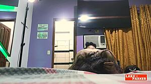 in room casting 9 cute peruvian esther from chiclayo bends doggystyle gettin her pussy licked n lovin it bad