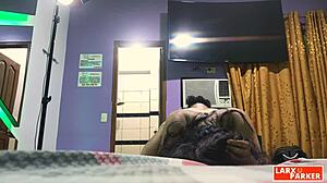 in room casting 9 cute peruvian esther from chiclayo bends doggystyle gettin her pussy licked n lovin it bad