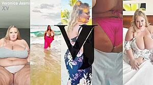 trailer trash bbw veronica jasmine bends over for shaundam's monster cock pounding her fat tits bouncin