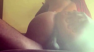 curvy ebony bounces on bbc chair ride