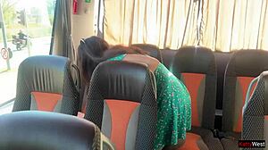 Pervert Flashes Dick on Bus Girl Grabs for Handjob