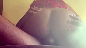 curvy ebony bounces on bbc chair ride