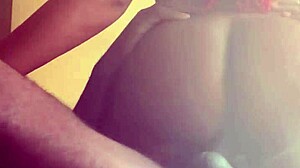 curvy ebony bounces on bbc chair ride