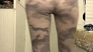 Tiny teen crushes giant dildo ride orgasming in soaked panties