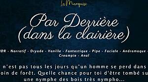 French Nympho Takes Huge Anal Pounding Outdoors in Clearing