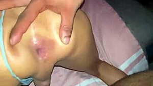 couldn't hold back cumming in this skinny shemale's tight ass