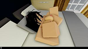 Neko girl masturbates wildly until she cums hard in roblox?