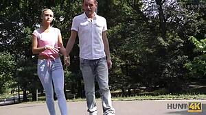 Hunt4k. She nearly loses wallet but scores wild sex cash.