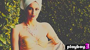 sexy small tits milf melissa jean strips naked outdoors posing hot body