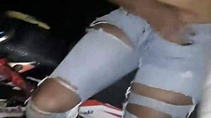 after the party, she pays bet with creampie in public latina style