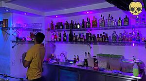 bartender seduces bareback fucks curvy redhead milf wet pussy