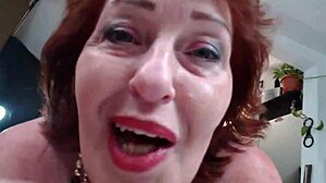 dawnskye's birthday tease: blue-eyed redhead fingers shaved pussy for all