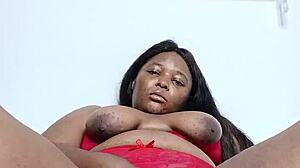 THICK THIGHS HOTWIFE TEASES IN RED LINGERIE FULL VID