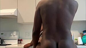 kitchen sex heats up with big cock pounding