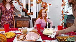 Arietta Adams Cherry Fae Lure Nate Thanksgiving Threesome Tease