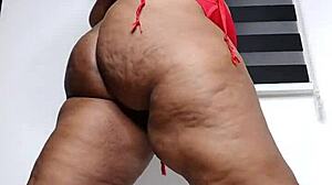 THICK THIGHS HOTWIFE TEASES IN RED LINGERIE FULL VID