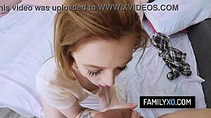 sexy redhead stepdaughter madi collins sucks cock pov