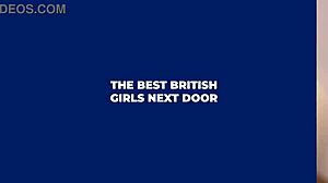 Hot British Brunette Wanks and Fucks Lucky Fan