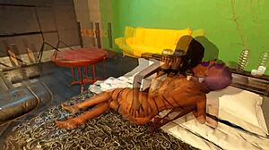 latina strugglin to suck this thick black futa cock deep