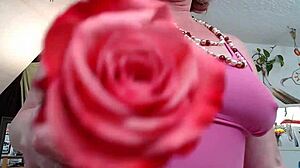 dawnskye's birthday tease: blue-eyed redhead fingers shaved pussy for all