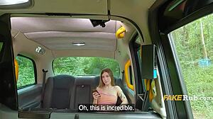 Taxi driver compares passenger tits to wife's flash