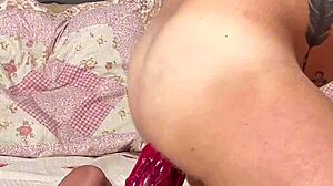 Loirinho Rides Monster Rubber Cock in Pink Ass Cage