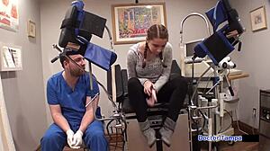 Naomi Alice locked in handcuffs backstage spreading big tits and ass for dr tampa!