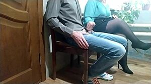 Stranger Jerks Off Horny Milf In Waiting Room-Call Anytime?