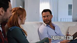 pervy stepdad trades redhead stepdaughter with social worker