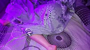 I sneak fuck my sleeping stepmom's natural tits pussy