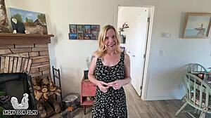 Best Friend's Stepmom Jane Cane Deepthroats Shiny Cock in Homemade Creampie